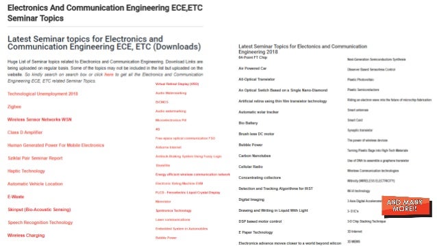 Technical Seminar Topics For Mechanical Engineering Pdf